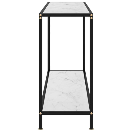 Konsolbord vit 120x35x75 cm härdat glas