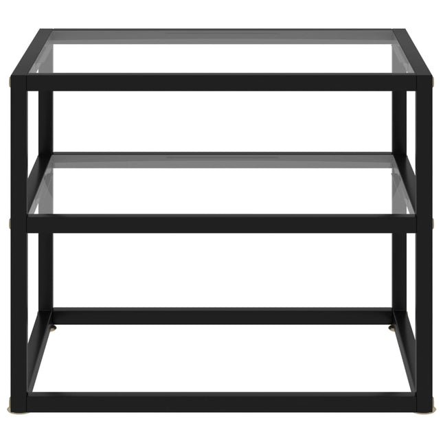 Konsolbord transparent 50x40x40 cm härdat glas