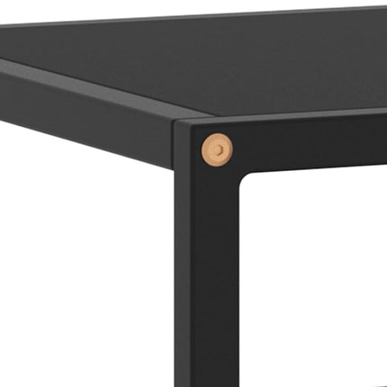 Tv-bänk svart med svart glas 100x40x40 cm