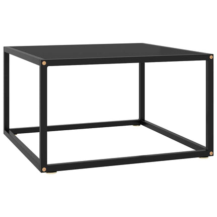 Soffbord svart med svart glas 60x60x35 cm