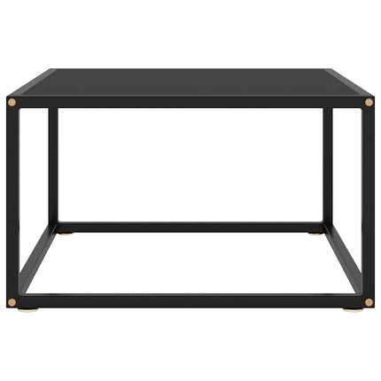 Soffbord svart med svart glas 60x60x35 cm