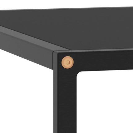 Soffbord svart med svart glas 60x60x35 cm