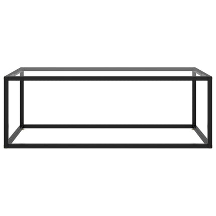 Soffbord svart med härdat glas 100x50x35 cm