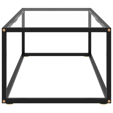 Soffbord svart med härdat glas 100x50x35 cm
