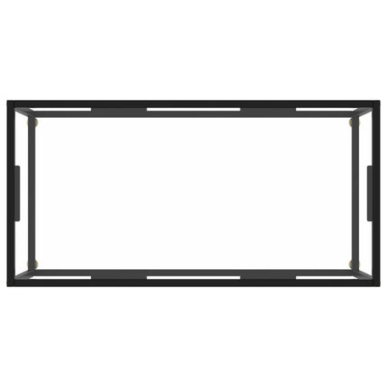 Soffbord svart med härdat glas 100x50x35 cm