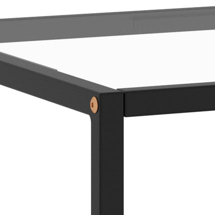 Soffbord svart med härdat glas 100x50x35 cm