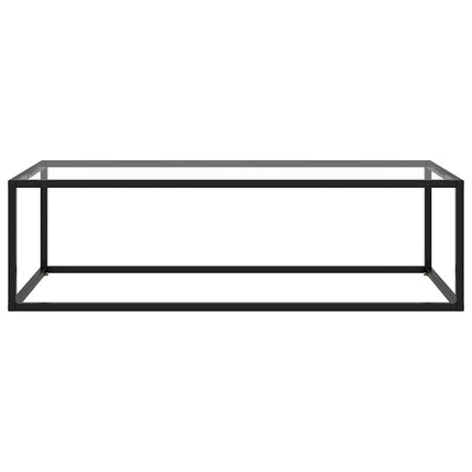 Soffbord svart med härdat glas 120x60x35 cm