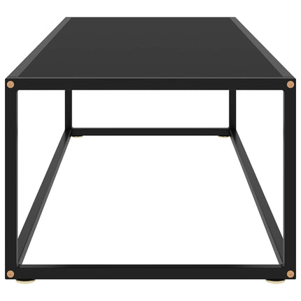 Soffbord svart med svart glas 120x50x35 cm