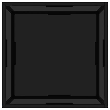 Soffbord svart 60x60x35 cm härdat glas