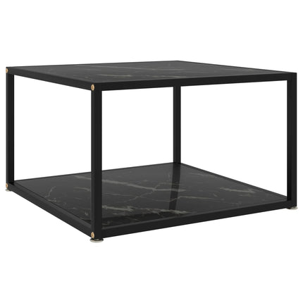 Soffbord svart 60x60x35 cm härdat glas