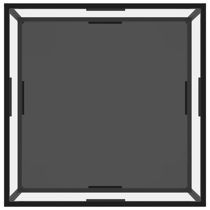Soffbord genomskinligt och svart 80x80x35 cm härdat glas