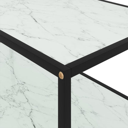 Soffbord vit 100x50x35 cm härdat glas