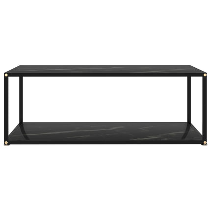 Soffbord svart 100x50x35 cm härdat glas