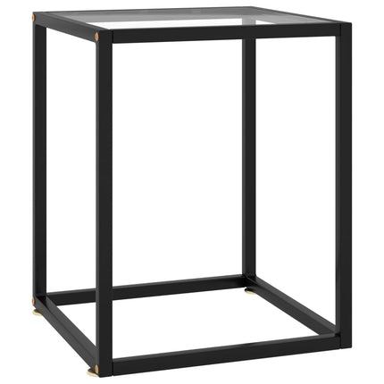 Soffbord svart med härdat glas 40x40x50 cm