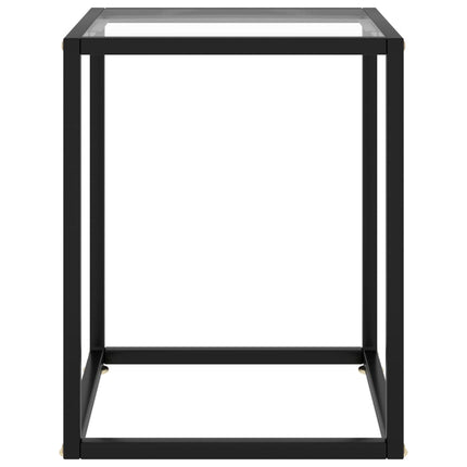 Soffbord svart med härdat glas 40x40x50 cm