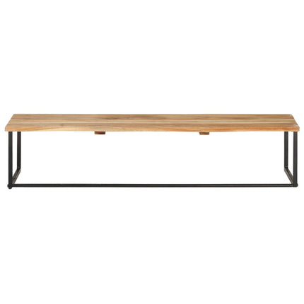 Hatthylla med levande kant 100x35x22 cm massivt akaciaträ