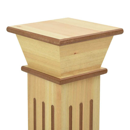 Klassisk blompelare natur 17x17x66 cm MDF