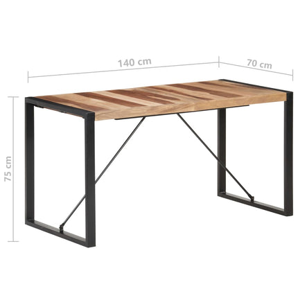 Matbord 140x70x75 cm massivt trä