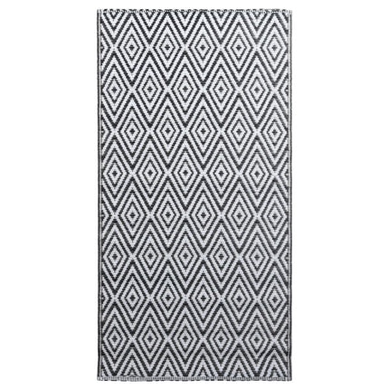 Utomhusmatta ARAKIL vit och svart 80x150 cm PP