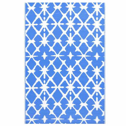 Utomhusmatta ARAKIL blå och vit 80x150 cm PP