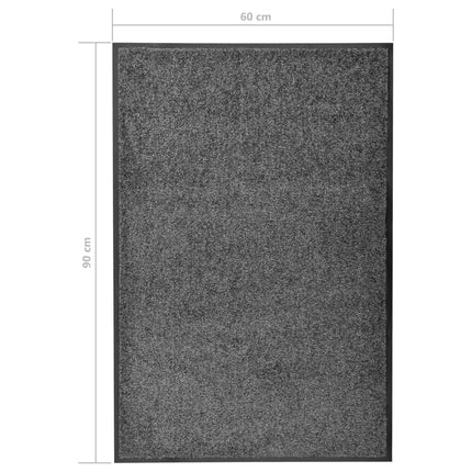 Dörrmatta tvättbar antracit 60x90 cm