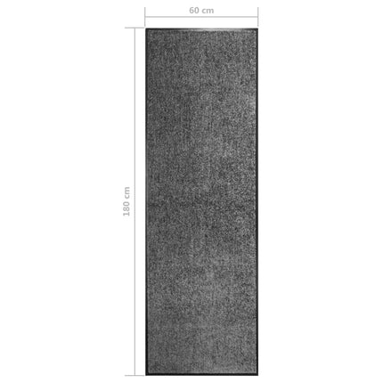 Dörrmatta antracit tvättbar 60x180 cm