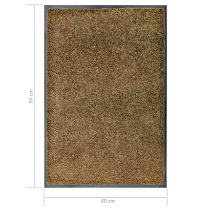 Dörrmatta tvättbar brun 60x90 cm