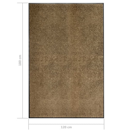 Dörrmatta tvättbar brun 120x180 cm