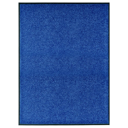 Dörrmatta tvättbar blå 90x120 cm