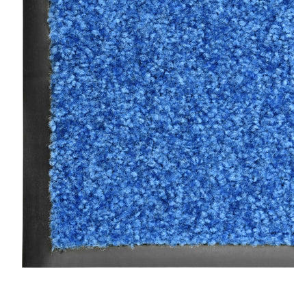 Dörrmatta tvättbar blå 90x120 cm