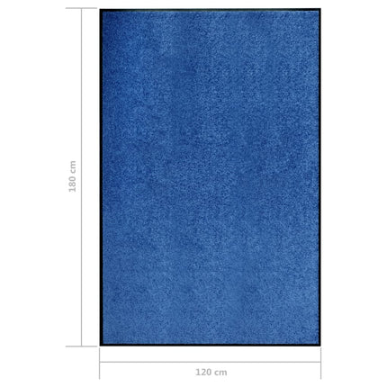 Dörrmatta tvättbar blå 120x180 cm