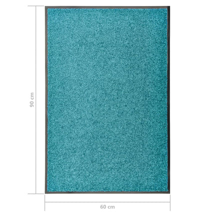 Dörrmatta tvättbar cyan 60x90 cm