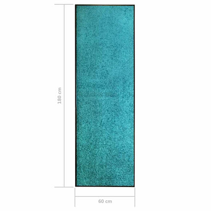 Dörrmatta tvättbar cyan 60x180 cm