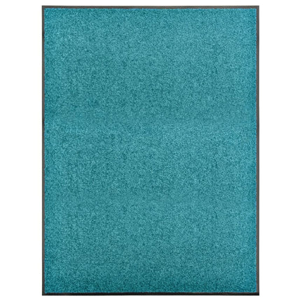 Dörrmatta tvättbar cyan 90x120 cm
