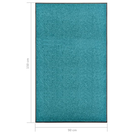 Dörrmatta tvättbar cyan 90x150 cm