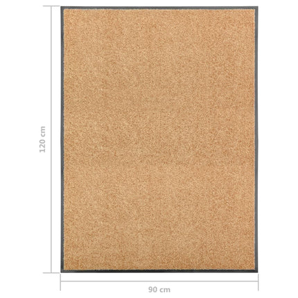 Dörrmatta tvättbar gräddvit 90x120 cm