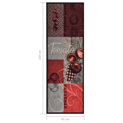 Köksmatta maskintvättbar tomato 45x150 cm