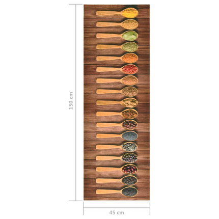 Köksmatta maskintvättbar skedar 45x150 cm
