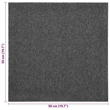 Matta 20 pcs Antracit 50 x 50 cm 100% Polypropen