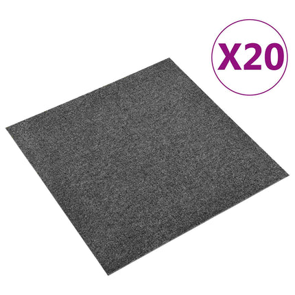 Matta 20 pcs Antracit 50 x 50 cm 100% Polypropen
