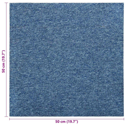 Matta 20 pcs Blå 50 x 50 cm 100% Polypropen