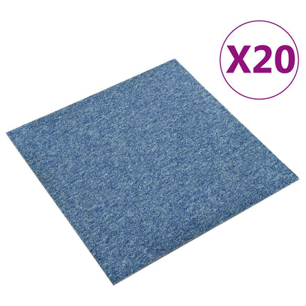 Matta 20 pcs Blå 50 x 50 cm 100% Polypropen