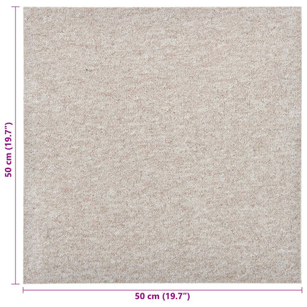Matta 20 pcs Ljus beige 50 x 50 cm 100% Polypropen