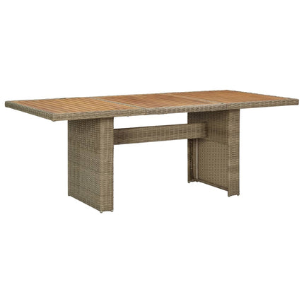 Trädgårdsbord brun 200x100x74 cm konstrotting