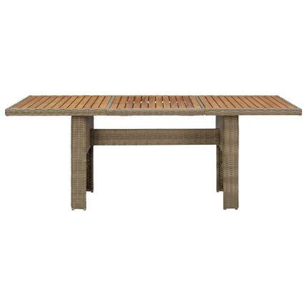 Trädgårdsbord brun 200x100x74 cm konstrotting