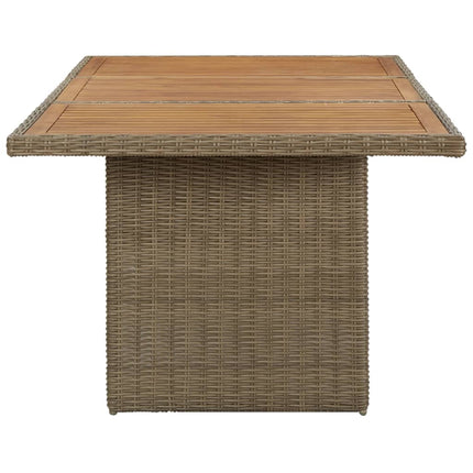 Trädgårdsbord brun 200x100x74 cm konstrotting