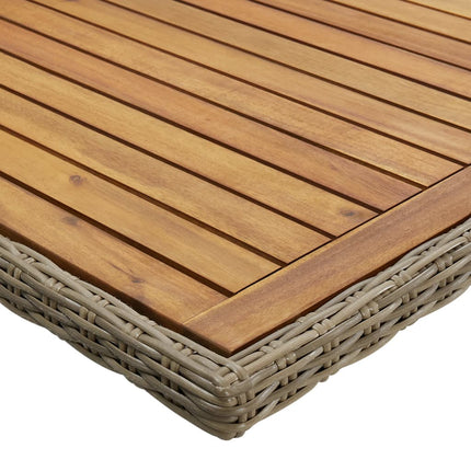 Trädgårdsbord brun 200x100x74 cm konstrotting