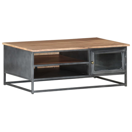 Soffbord grå 90x50x35 cm massivt akaciaträ