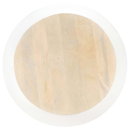 Soffbord vit 68x68x30 cm massivt mangoträ