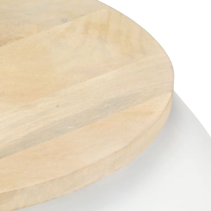 Soffbord vit 68x68x30 cm massivt mangoträ
